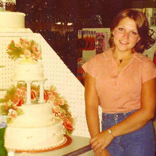 Young Cathy with Cake